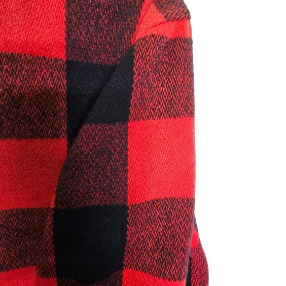 Woolrich Vintage 90s Red Buffalo Plaid Wool Barn Coat Chore Jacket Cabincore L - Picture 14 of 16